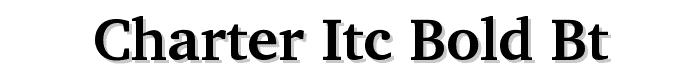 Charter ITC Bold BT font